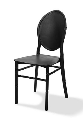 Event Kunststoff Stuhl Medaillion schwarz