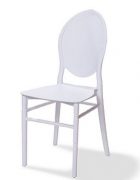 Medaillion weiß Kunststoff Stuhl