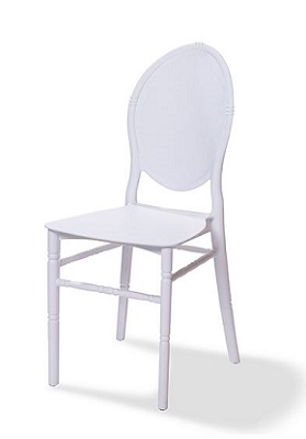 Kunststoff Stuhl Medaillion weiß