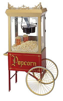 2 Rad Unterwagen für Popcornmaschine Nostalgie