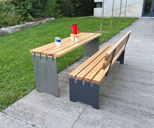 Holz Tisch Unterbau Wetterfester Stahl